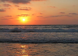 日落,海灘,太陽(yáng)