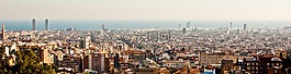 城市,panoramica,巴塞罗那