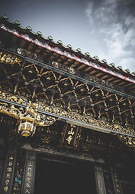 中国,寺,台湾