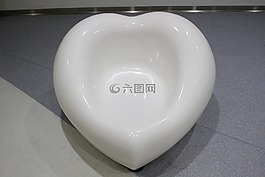 椅子,心臟,白