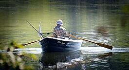 賽艇,釣魚(yú)者,劃艇