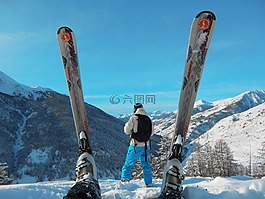 滑雪,阿尔卑斯山,queiras
