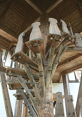 寺,建筑,木材