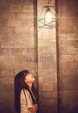 人,女孩,單