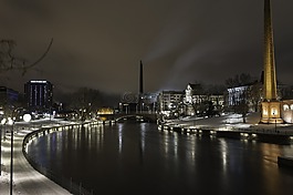 夜,黑暗城市,黑暗的天空