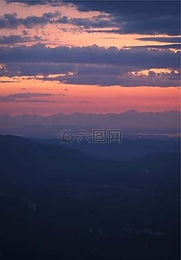 日落,黃昏,天空