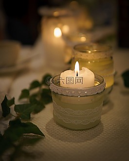 烛光,光,婚礼