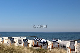 波羅的海,沙灘椅,天空