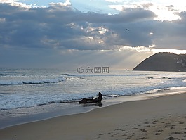 海,海灘,夏季