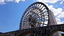 日本,水車(chē),奶奶城 山岡