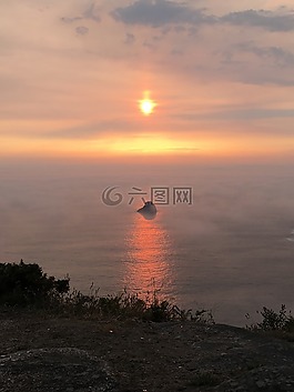 日落,西班牙,菲尼斯泰爾