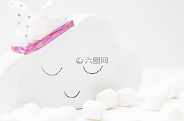 云,棉花糖,白