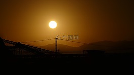 日落,工業(yè),晚上