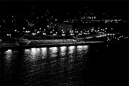 黑暗,夜,燈柱