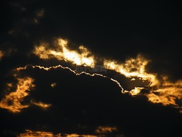 云,日落,天空
