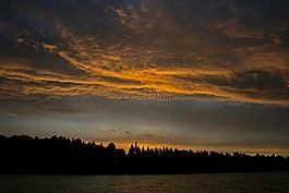 日落,abendstimmung,余輝