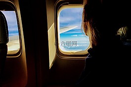 人,女子,飛機(jī)