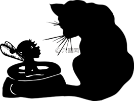 貓,仙女,側(cè)影