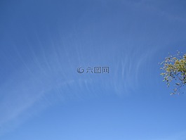 天空,藍(lán)色,云