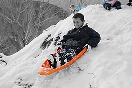 雪橇,雪,冬天