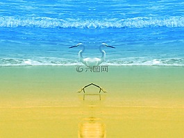 海灘,是,沙