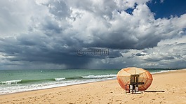 海灘,風(fēng)暴,海洋