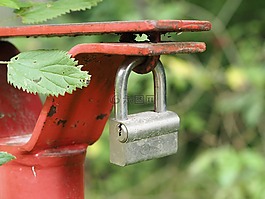 城堡,掛鎖,紅色