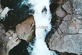 顶视图,水,河