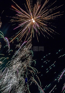 烟花,爆炸形,庆典