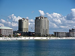 海灘,海灣,城市