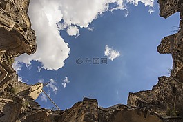 天空,城堡,堡壘