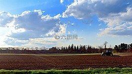 農(nóng)場,原野,日落