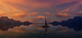 日落,黎明,天空