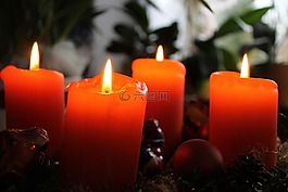 來臨,蠟燭,圣誕節(jié)