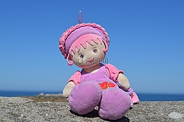 娃娃,海,假日
