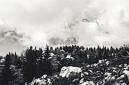 景觀,房子,巖
