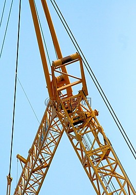 起重機(jī),天空,電纜