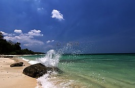海,海灘,海洋