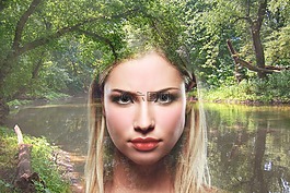 幻想,女子,自然
