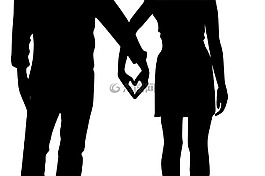casal,陰影,戀愛中