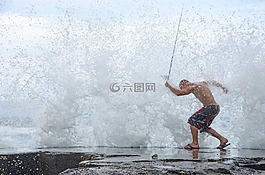 噴霧,水,海