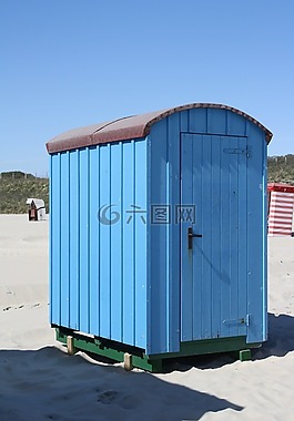 住房,海灘,沙