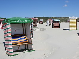 海灘,椅子,假期