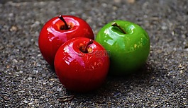 蘋果,紅色,綠色