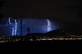 閃光,雷暴,天空