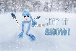 雪人,雪的人,冬天
