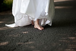新娘,路,連衣裙