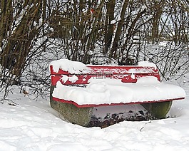 银行,雪,冬天