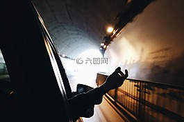 人,手,隧道