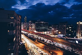 長時間曝光,車,交通